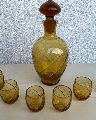 Set liquore in vetro di Murano anni '40