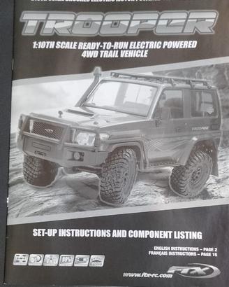 Auto radiocomandata FTX Trooper  scala 1/10