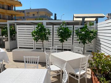 Fioriera con spalliera a frangivista