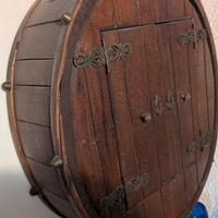 Mini botte in legno con bottiglie - vintage