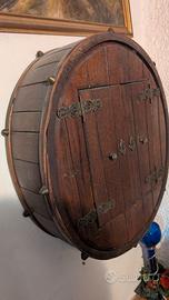 Mini botte in legno con bottiglie - vintage