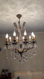 Lampadario a gocce cristallo swarovski