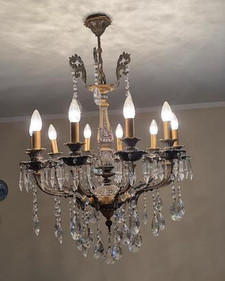 Lampadario a gocce cristallo swarovski