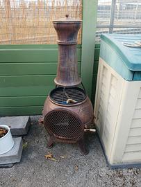 Stufa in ghisa barbecue esterno 135cm
