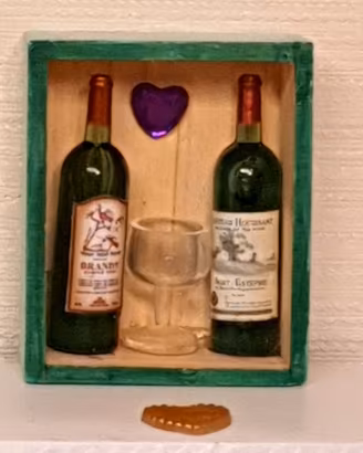 Miniatura Mensola con Bottiglie