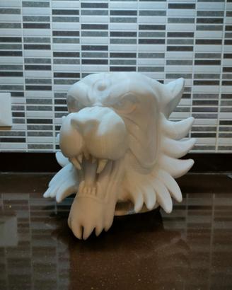 Testa Uomo Tigre 2 in scala 1 a 1 stampata in 3D