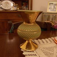 Vaso anni 50/60 porcellana dorata