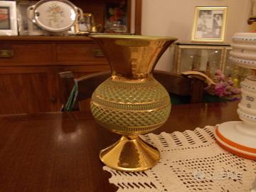 Vaso anni 50/60 porcellana dorata