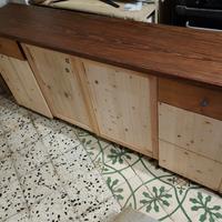 madia da soggiorno artigianale 