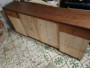 madia da soggiorno artigianale 