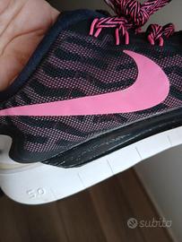 scarpe Nike running donna  nr. 42 nere e rosa fluo