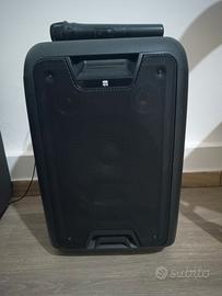 cassa bluetooth trolley con microfono wireless 