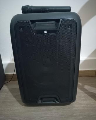 cassa bluetooth trolley con microfono wireless 