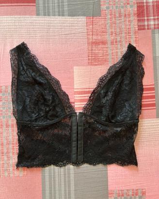 Top nero in pizzo taglia S/M nuovo