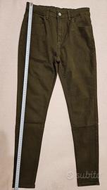Jeans slim fit, col. Verde/Cachi, taglia Xs