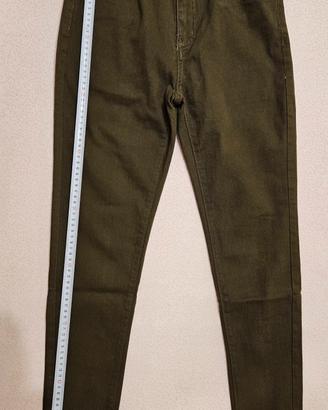 Jeans slim fit, col. Verde/Cachi, taglia Xs
