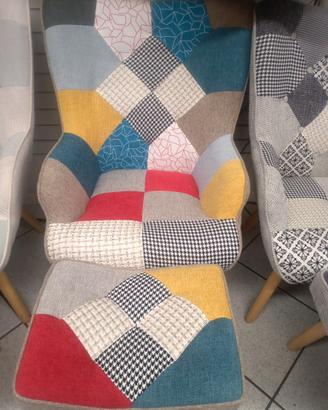 POLTRONE NUOVE CON POUFF STRAORDINARIE