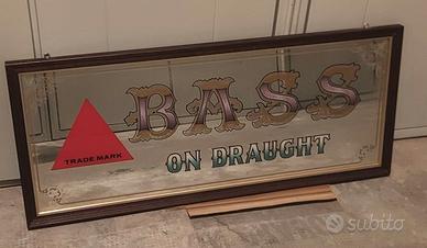 SPECCHIO NUMERATO BIRRA BASS IRELAND CM. 80x34,5