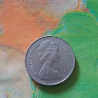 Moneta 10 penny britannica 1969