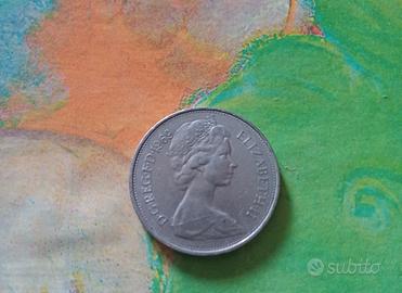 Moneta 10 penny britannica 1969