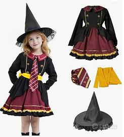 Costume carnevale 4 Pezzi Uniforme strega 140 cm