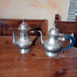 set teiere vintage stile inglese silver plate