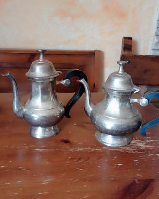 set teiere vintage stile inglese silver plate