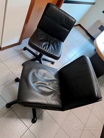 poltrone in pelle nera
