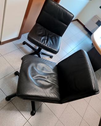 poltrone in pelle nera