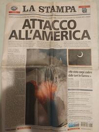 Quotidiano La Stampa 12 settembre 2001