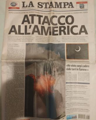 Quotidiano La Stampa 12 settembre 2001