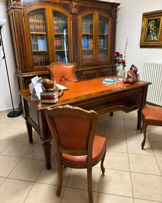 Studio in radica e vera pelle