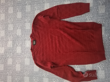 Maglione bordeaux 100% cotone
