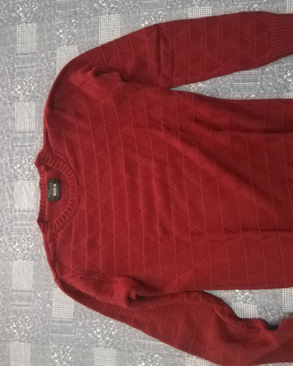 Maglione bordeaux 100% cotone