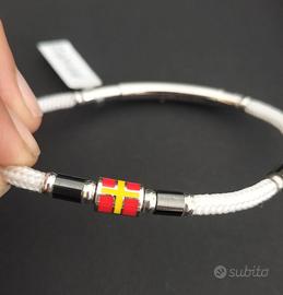 Bracciale Zancan in kevlar e argento smaltato