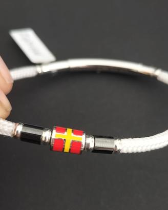 Bracciale Zancan in kevlar e argento smaltato