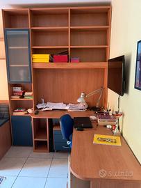 cameretta, con scrivania, armadio e letto doppia