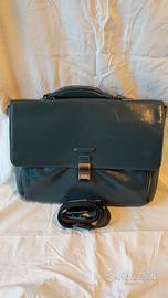 borsa da lavoro Piquadro blu in pelle 