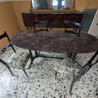 Tavolo vintage con 4 sedie
