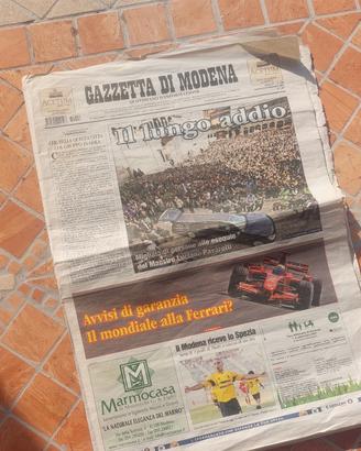GAZZETTA 9 SETTEMBRE 2007 FUNERALE PAVAROTTI