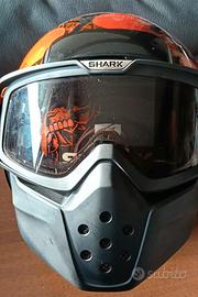 Casco Moto Jet Shark DRAK SANCTUS Nero Oro XS