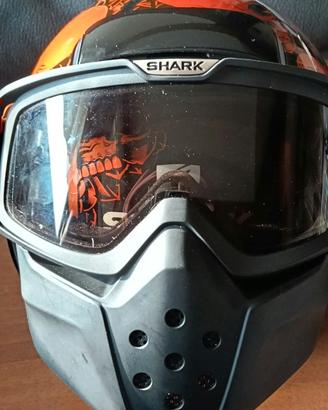 Casco Moto Jet Shark DRAK SANCTUS Nero Oro XS