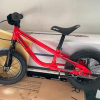 bici senza pedali brn rossa per bimbi 3-6