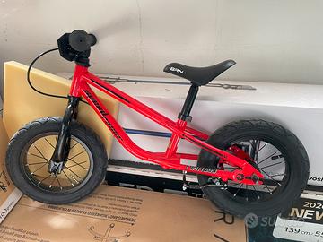 bici senza pedali brn rossa per bimbi 3-6