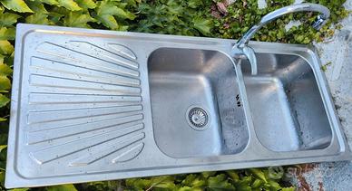 Lavello cucina smeg in acciaio inox doppia vasca