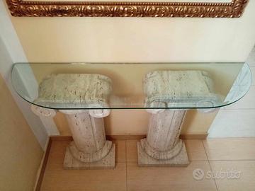 🍰 Consolle in cristallo e marmo