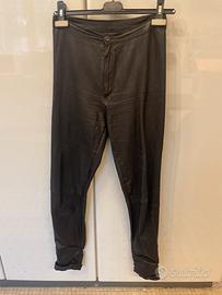 Leggings in vera pelle nero