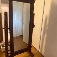 Specchio da terra basculante in legno