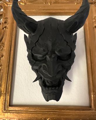 Maschera Oni/ demone giapponese nera