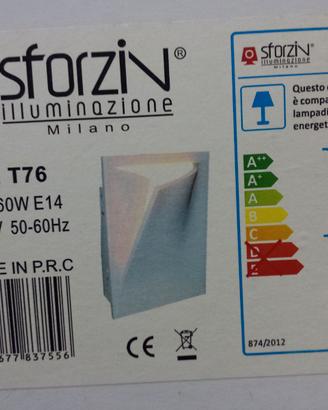 Plafoniere verticali, a muro, a forma di breccia